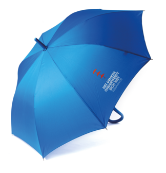 Paraplu blauw &#039;Het denken onderwerpt zich niet&#039;