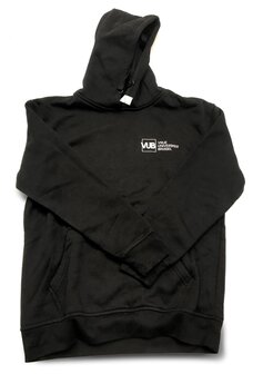 Hoodie zwart met VUB logo 