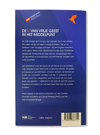 Achterkaft boek vrije Geesten