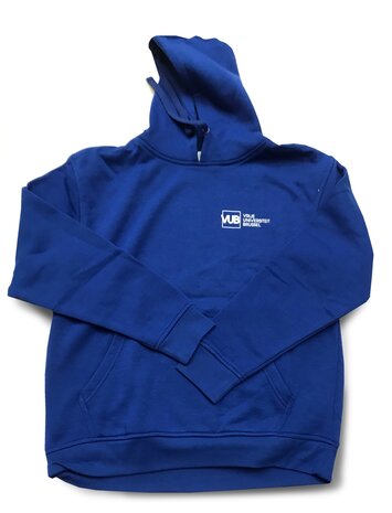 Hoodie 2021 Blauw met VUB logo VUB voorkant