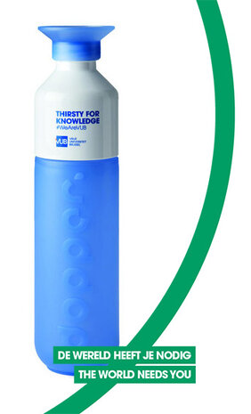 Waterfles pvc blauw Dopper