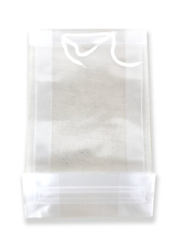 Draagtas transparant met touwtje