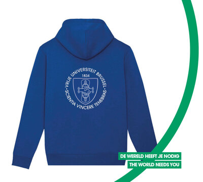 Hoodie 2022 blauw VUB wapenschild