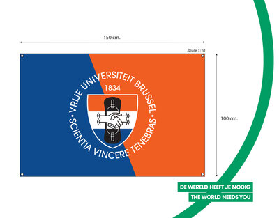 RPET vlag 100x150cm met zeilogen in de hoeken