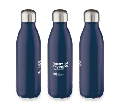 750 ml blauwe geïsoleerde thermofles