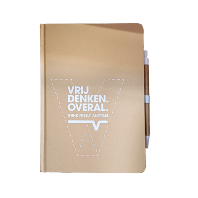 Luxe A5 Notitieboekje wit met pen