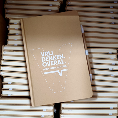 Luxe A5 Notitieboekje wit met pen