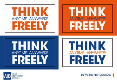 Meer dan 4 stickers - Think Freely. Anytime. Anywhere. 