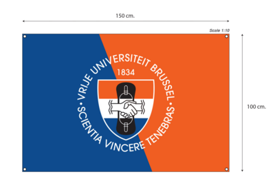 RPET vlag 100x150cm met zeilogen in de hoeken