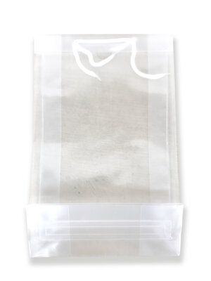 Transparante draagtas met touwtje