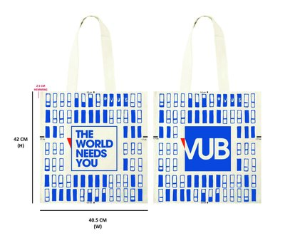 Totebag Braem blauwe print ECO zware versie