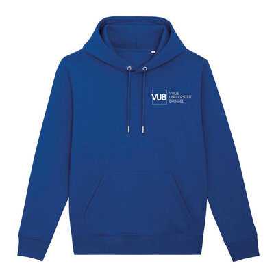 Hoodie, blauw (premiumlijn, VUB wapenschild)