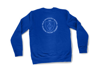 Sweater, blauw (premiumlijn, VUB wapenschild)