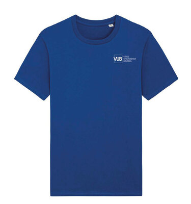 T-shirt, blauw (premiumlijn, VUB wapenschild)